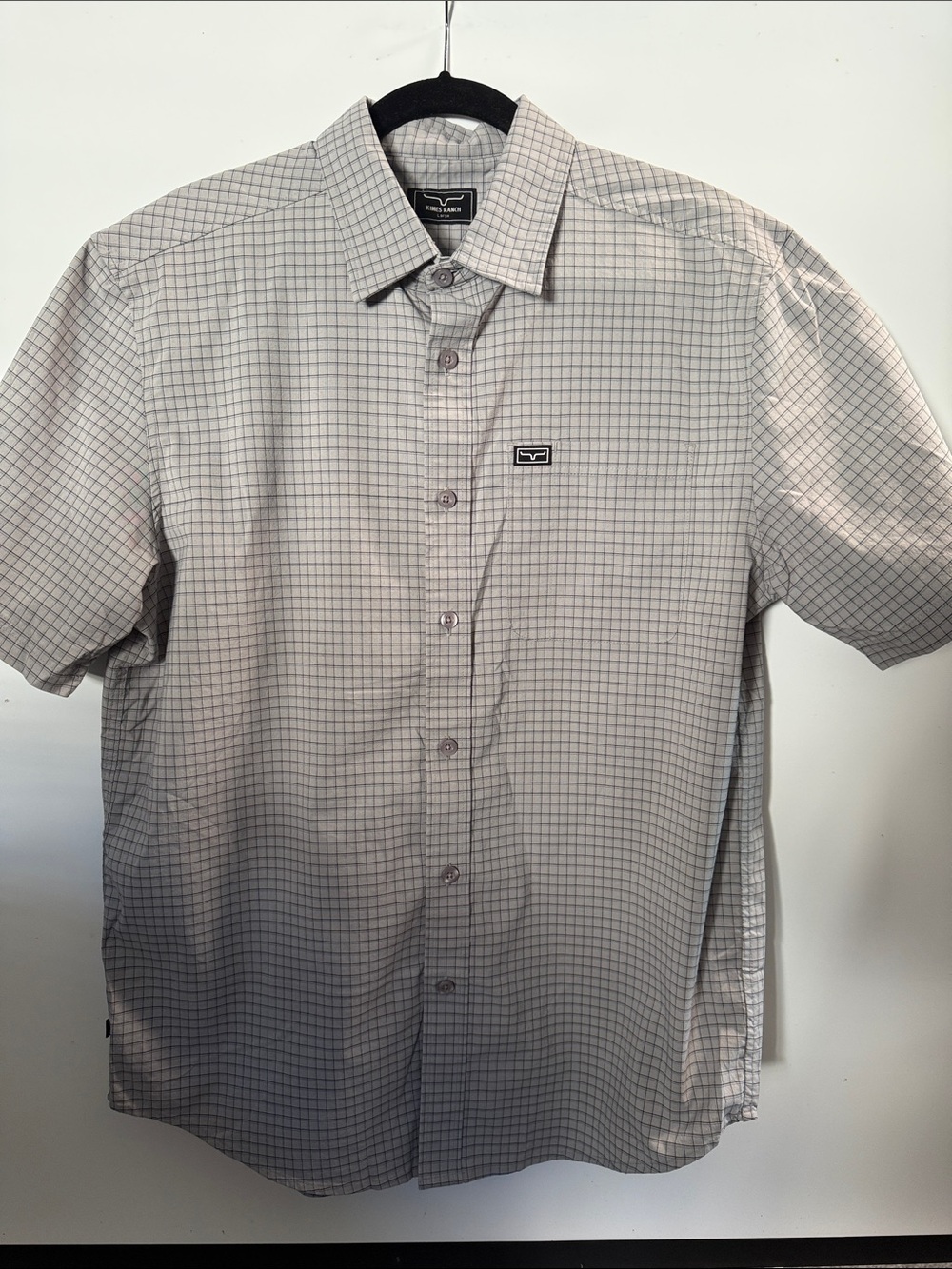 Kimes Ranch Gray Check Short Sleeve Button-Down Shirt